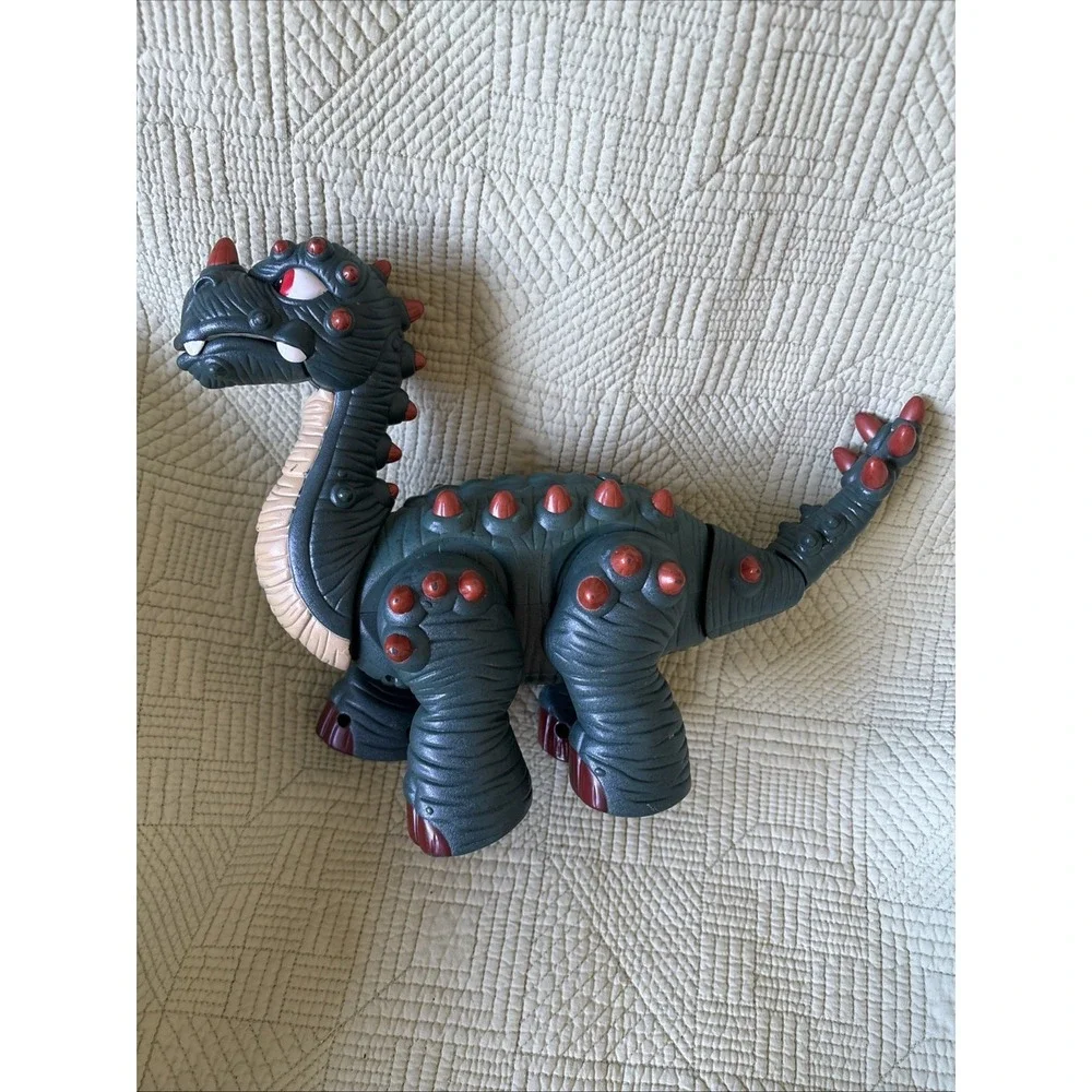 Imaginext Spike Jr Dinosaur Green Roars Walks 2008 Kids Toy Fisher Price WORKS